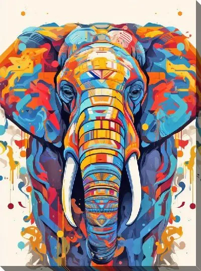 Картина маслом Слон №71