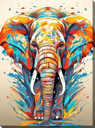 Картина маслом Слон №72