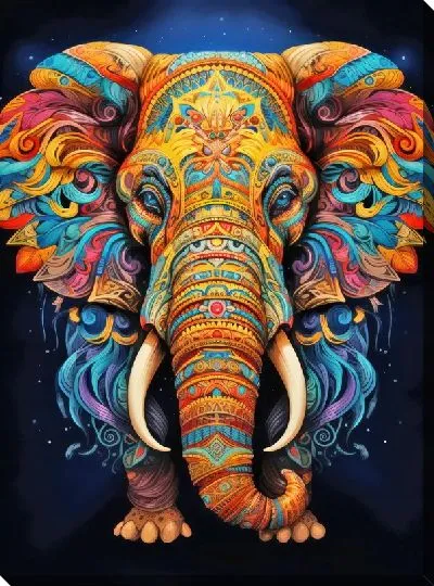 Картина маслом Слон №75