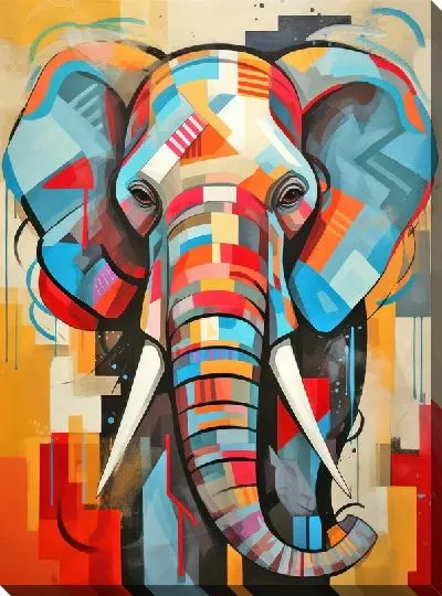 Картина маслом Слон №87
