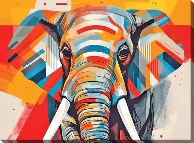 Картина маслом Слон №90