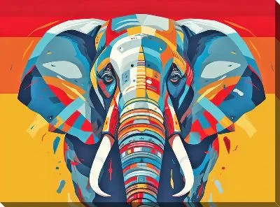 Картина маслом Слон №99