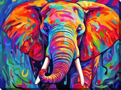 Картина маслом Слон №103