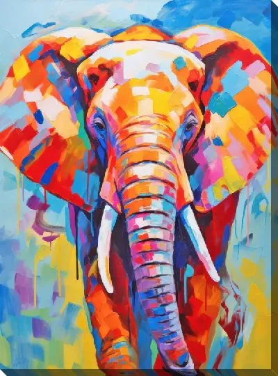Картина маслом Слон №106