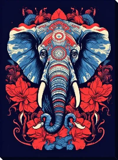 Картина маслом Слон №109