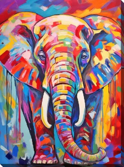 Картина маслом Слон №110