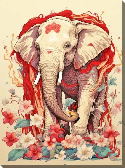 Картина маслом Слон №113