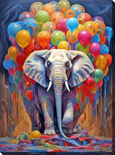 Картина маслом Слон №114