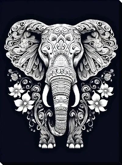 Картина маслом Слон №115