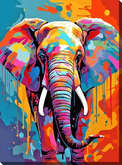 Картина маслом Слон №118