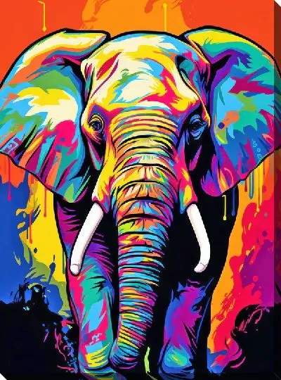 Картина маслом Слон №122