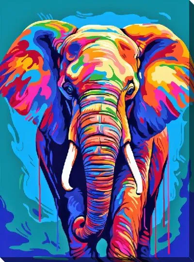 Картина маслом Слон №124