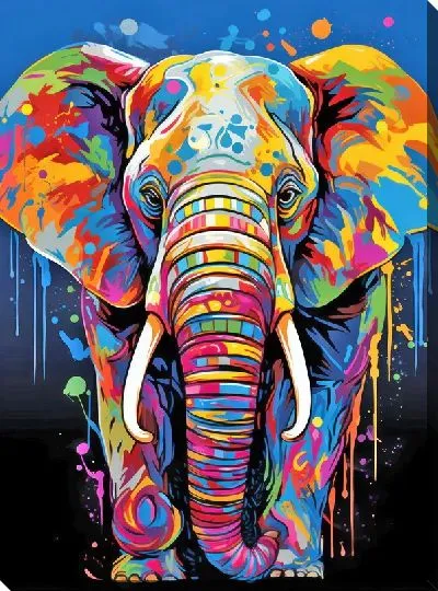 Картина маслом Слон №125
