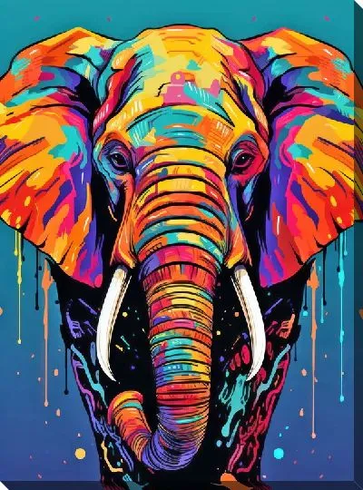 Картина маслом Слон №127