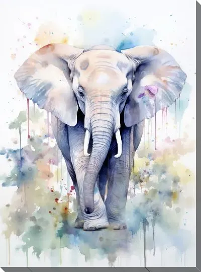 Картина маслом Слон №139