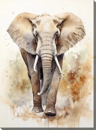 Картина маслом Слон №141