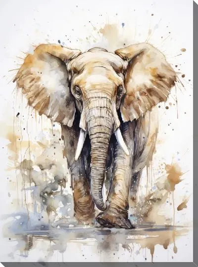 Картина маслом Слон №142