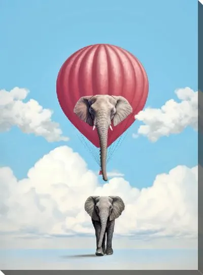 Картина маслом Слон №143