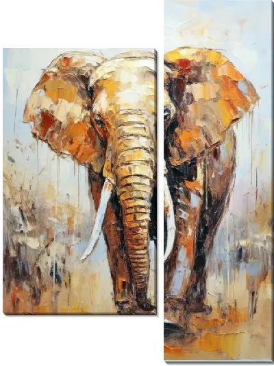 Модульная картина Слон №145