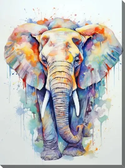 Картина маслом Слон №146