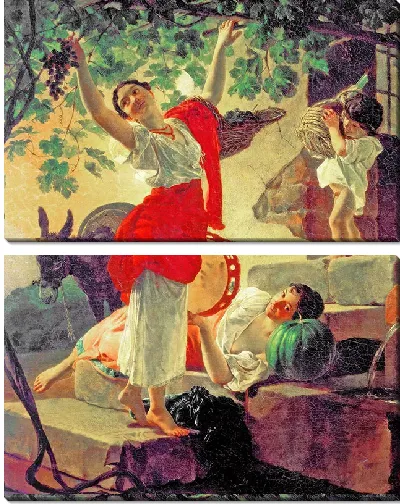 Картина Девушка, собирающая виноград в окрестностях Неаполя