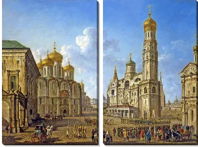 Картина Соборная площадь в Московском Кремле (Парад в Московском Кремле)