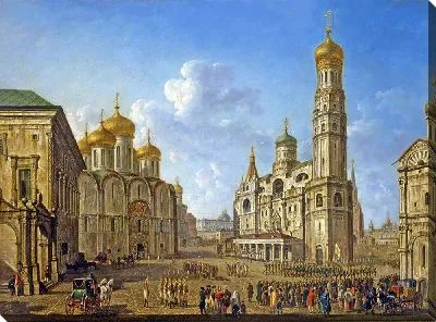 Картина Соборная площадь в Московском Кремле (Парад в Московском Кремле)