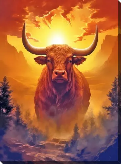 Картина маслом Бык №41