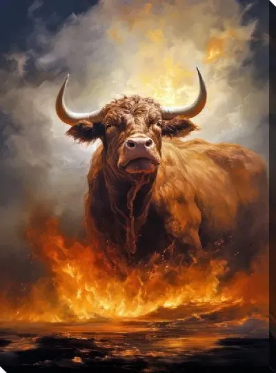 Картина маслом Бык №151