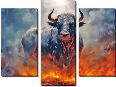 Модульная картина Бык №171