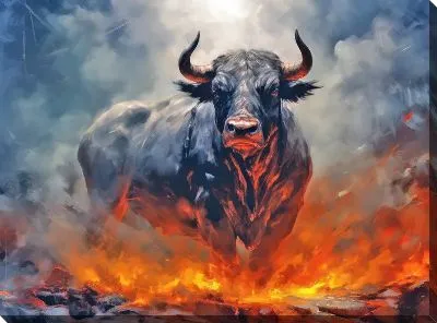 Картина маслом Бык №171
