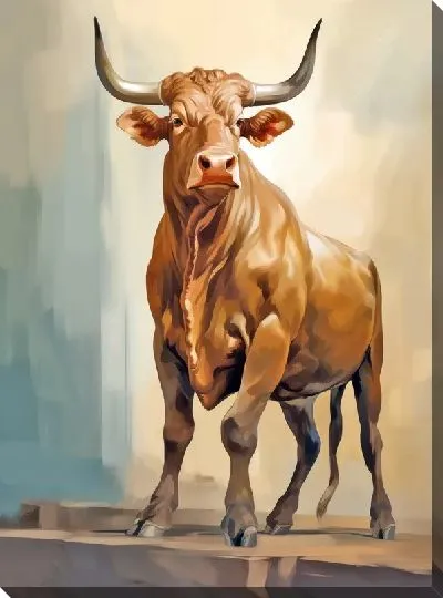 Картина маслом Бык №201
