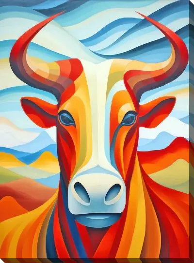 Картина маслом Бык №232