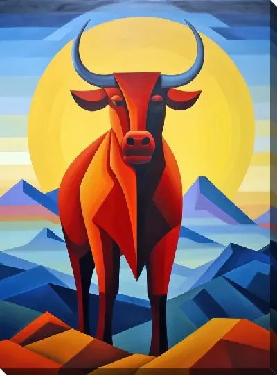 Картина маслом Бык №242