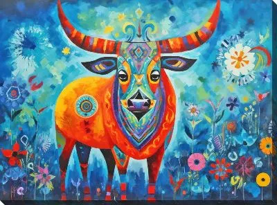 Картина маслом Бык №252