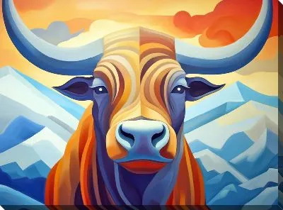 Картина маслом Бык №271