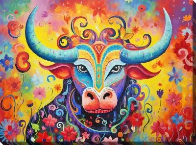 Картина маслом Бык №281