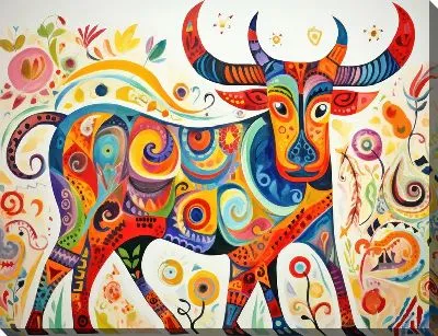 Картина маслом Бык №291