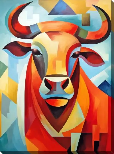 Картина маслом Бык №32