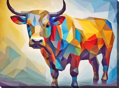 Картина маслом Бык №33