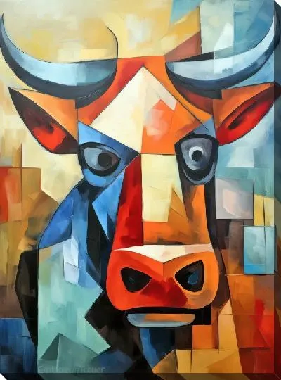Картина маслом Бык №35