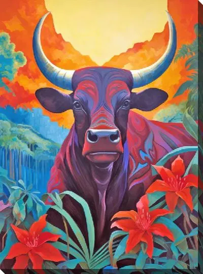 Картина маслом Бык №44