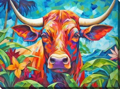 Картина маслом Бык №47