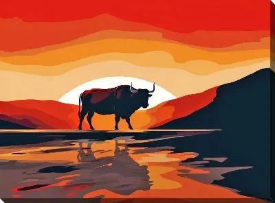 Картина маслом Бык №48