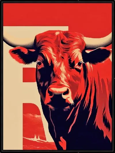 Картина Красный бык