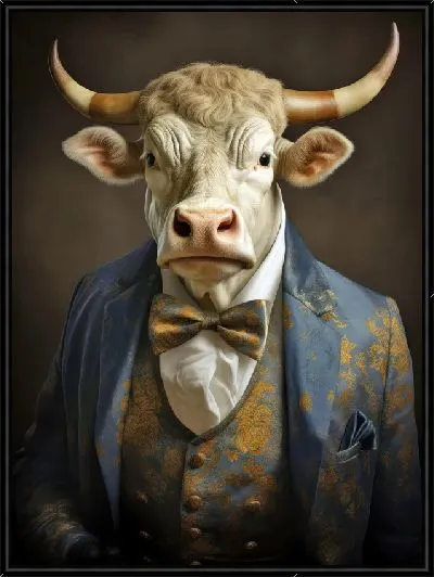 Картина Бык в пиджаке