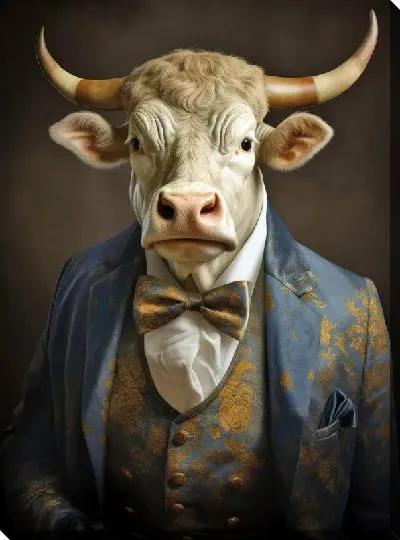 Постер Бык в пиджаке