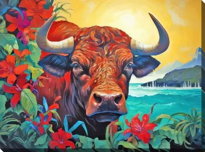Картина маслом Бык №54