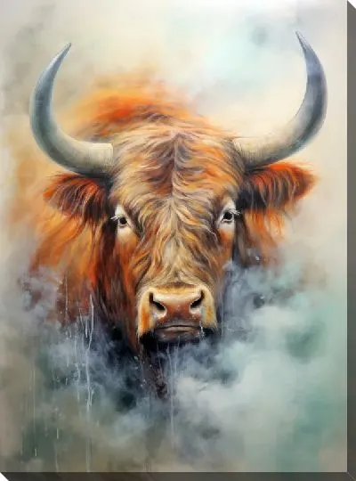 Картина маслом Бык №57