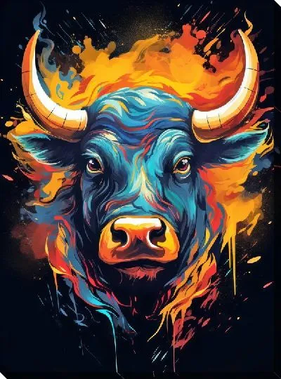 Картина маслом Бык №62